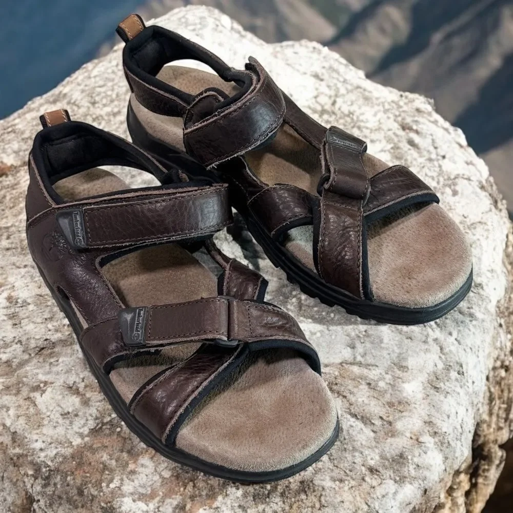 Timberland Sandal Open Toe Hook and Loop Leather Mens Size 10M